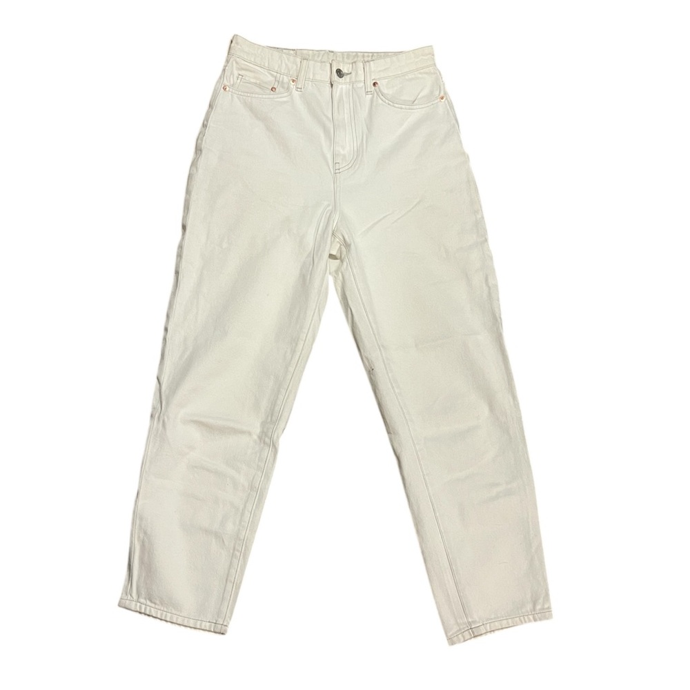 High waist cream/white loose mom jeans